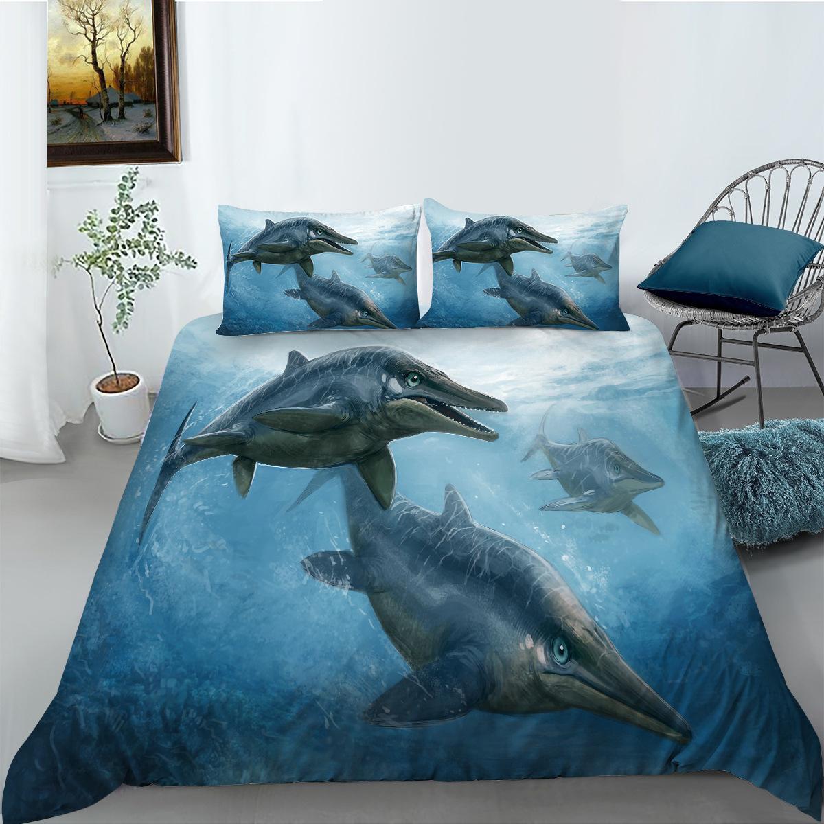 

Cartoon Dinosaur Digital Printing Bedding Two Or Three Piece Digital Printing Polyester EU single 135*200