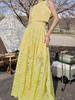 Women's Casual Fashion Sleeveless Pocket Long Dress One-Piece Set Outfit