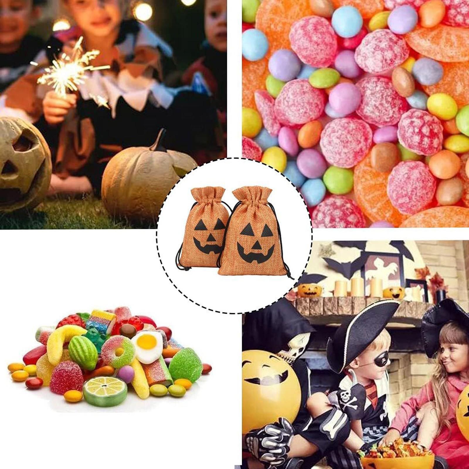 

Halloween Pumpkin Candy Wrap Children s Party Decoration Drawstring Storage Bag One Size