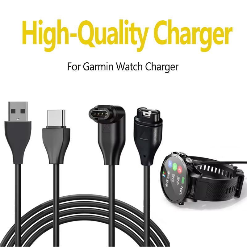 1pc Garmin Watch Type C Data Cable Charger Suitable For Venu2/Venusq2/3/3s Fenix 5/6/7 Vivoactive 4/4s/3 Fast Charging