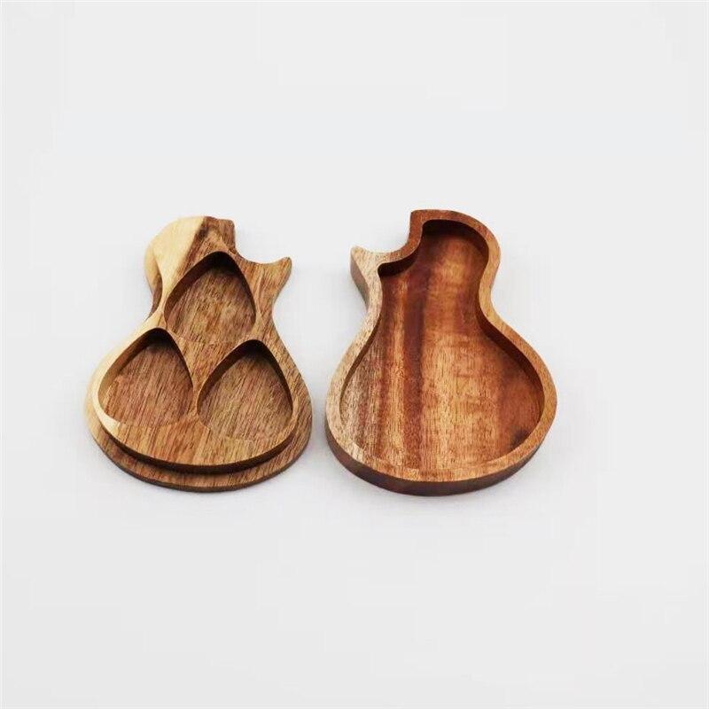 Wooden Guitar Picks Box Guitar Pick Storage Box Holder Plectrum Container No Guitar Picks Included
