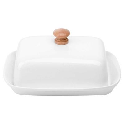 BUTTER DISH CERAMIC BUTTER DISH WHITE 139678