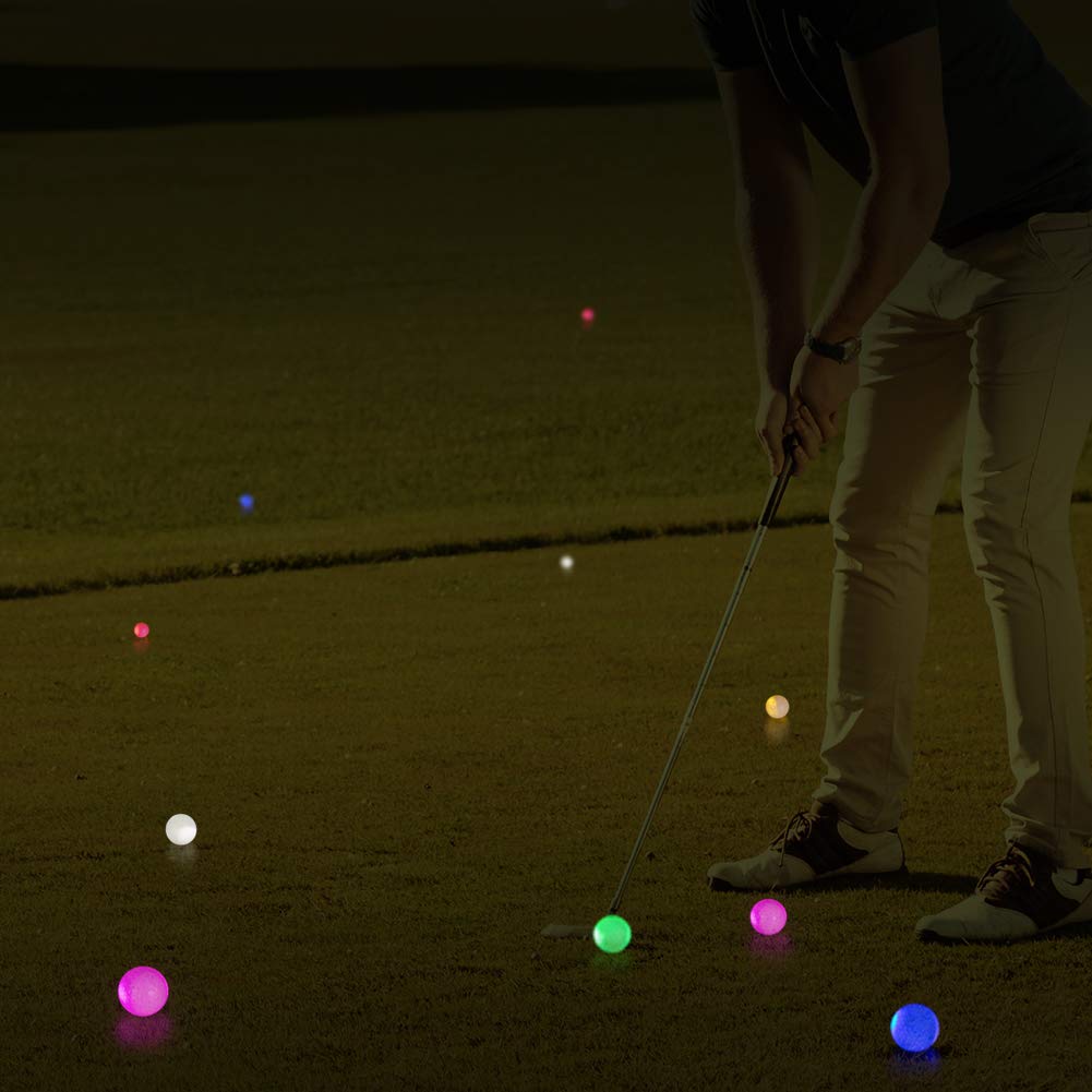 THIODOON GOLFTOP LED Piłka Golfowa Światło Ciemność Długi Super Jasny Nocny Golf 6 Kolorów LED Oświetlenie Glow-Up - Piłki, Dostępne,