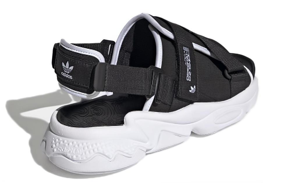 Adidas Originals Ozweego Sandal Fashion Velcro Casual Unisex Black White Sandals 'Black White' GZ8410