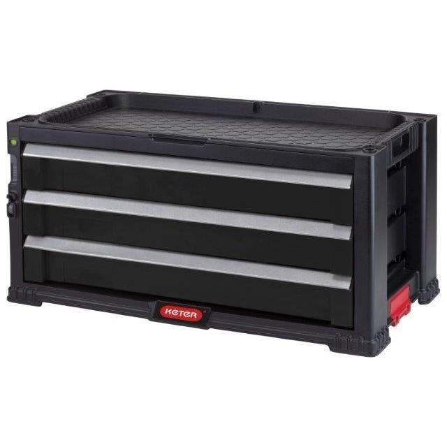 KETER Servante à outils 3 tiroirs - 59 x 29 x 26 cm