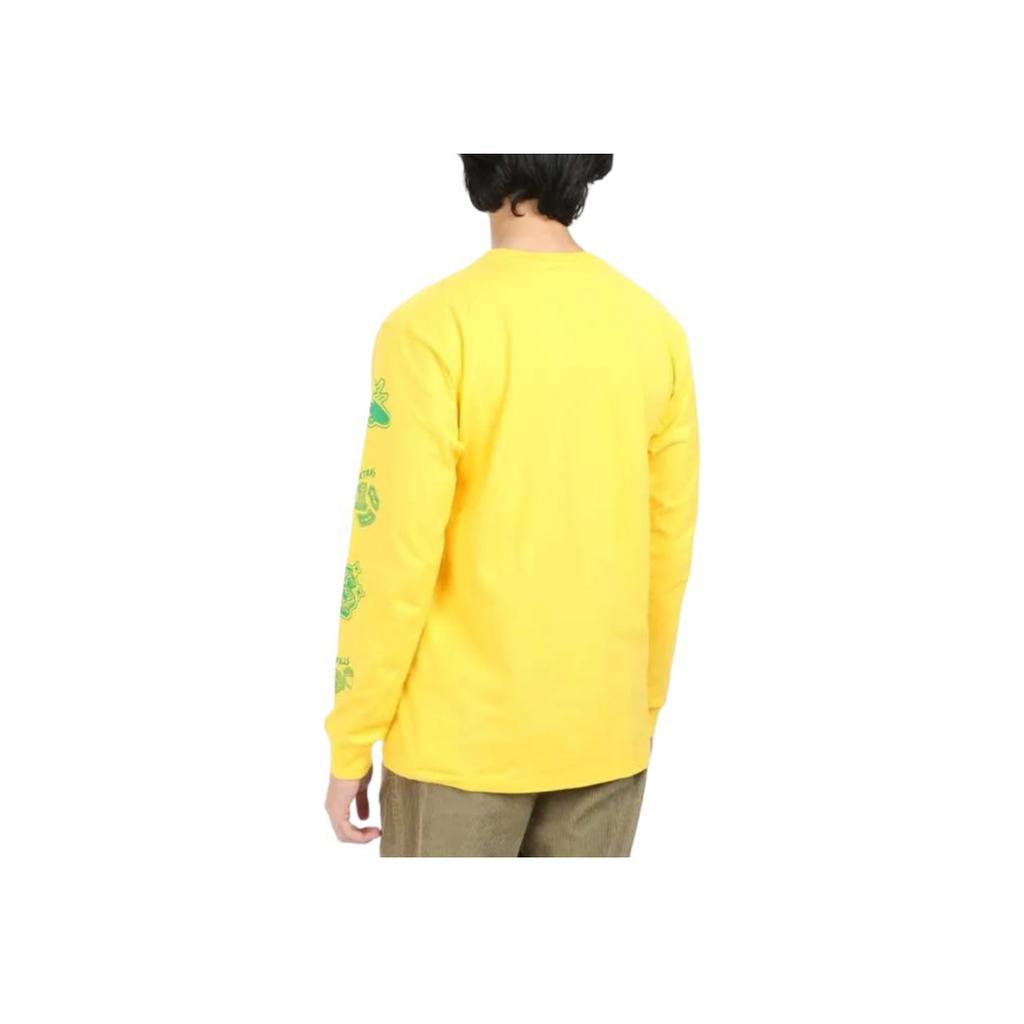 Vans X Shake Junt Collaboration Printed Sports Casual Long Sleeve T-Shirt Men Tops Yellow VN0A4ROY85W