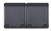 Hermes Double Socket with Cover 2P+E Schuko Ip44 Anthracite 0325-07