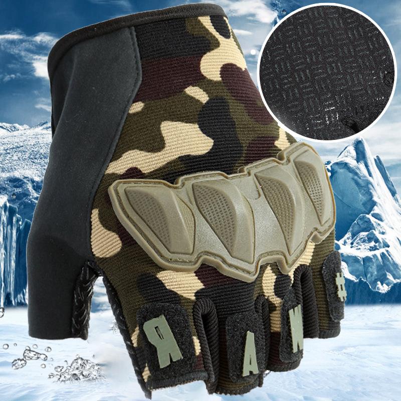 

Tactical half-finger gloves men s fitness sunscreen riding finger training motorcycle spring and summer outdoor motorcycle gloves average size