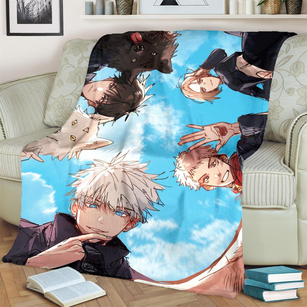 Jujutsu Kaisen Soft Flannel Blanket Warm Comfortable for Bedrooms, Sofas, Beds, Chairs, Picnics, Travel