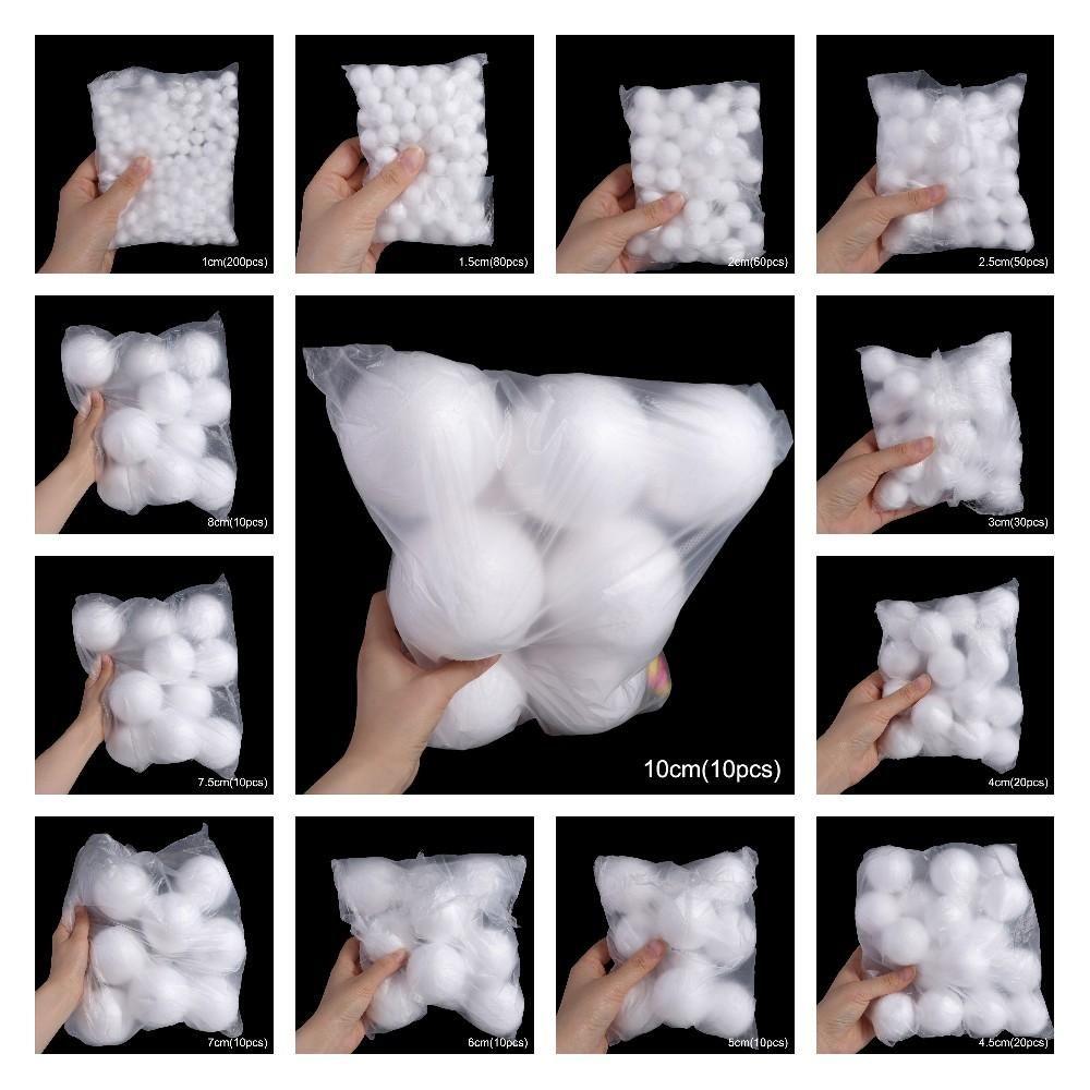 Materiali per il fai-da-te Palline di Schiuma Mini Palline di Polistirene Bianche Palline di Natale Ornamenti di Natale Rotondi Matrimonio