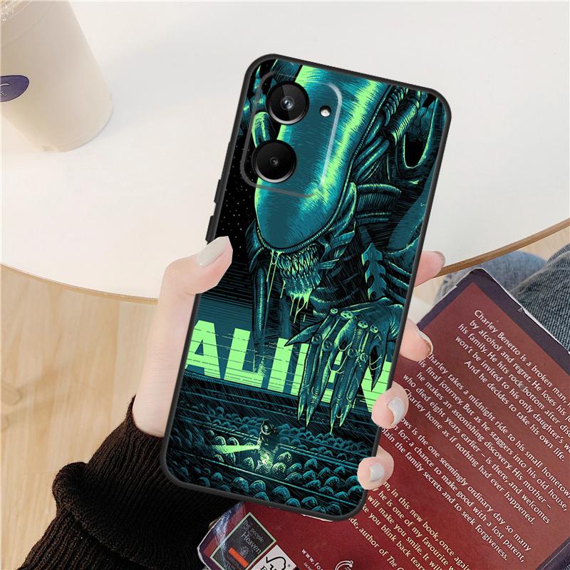 Alien Vs Predator Case For Realme C61 C67 C53 C55 C75 C51 C21Y C25S GT 6 6T 5 GT7 Pro 10 11 12 13 14 Pro Plus