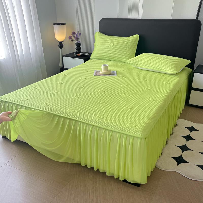 2025 Sommer Kühlmatte aus Eis-Seide – Waschbar, Rutschfest, Spannbettlaken für Zuhause