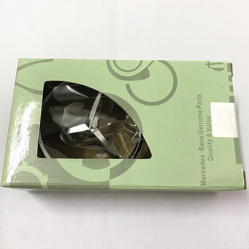 Bilklistermärke Stjärna Motorhuv Krommärke 44 mm Bil Främre Motorhuv Emblem Logotyp För Mercedes Benz C E S-klass W204 W205 W211 W212 W213 W220