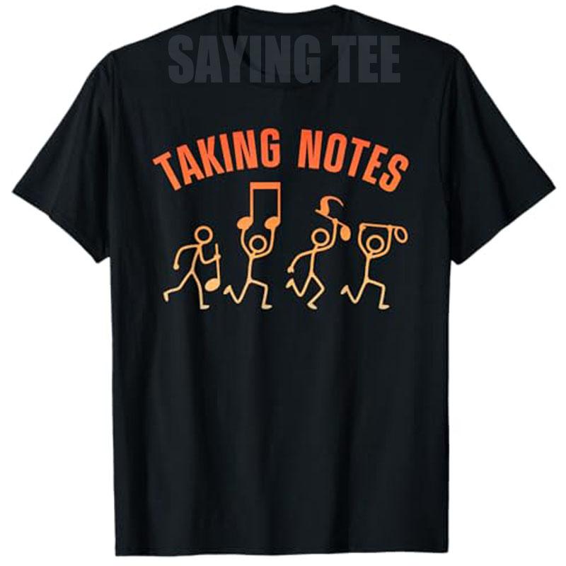 Funny Music Art for Unisex Women Musical Note Gag Music Lover TShirt Rap Hip Hop Streetwear Clothes Rocker Saying Tee Novelty Gift