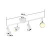 Plafonnier - NETTLIFE - Spot de plafond 4 ampoules - 16W LED - Orientable 350° - Blanc