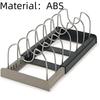 7-Grid Adjustable Pot Rack Telescopic Pan Organizer Easy Assemble Cabinet Storage Holder for Pantry Kitchen Countertop RV Use
