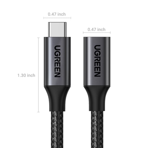 UGREEN USB-C Extension Cable Extension Cord PD Compatible 100W/5A Fast Charging USB3.2 Gen2 (10Gbps) High Speed ??Data Transfer [4K@60Hz Compatible] T