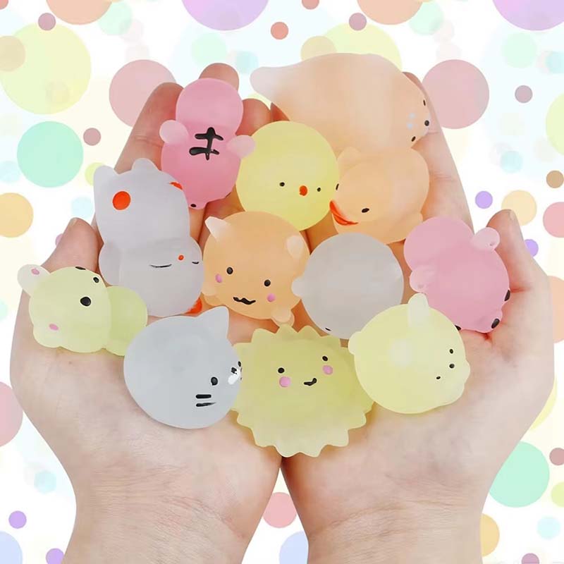 5/10/20pcs Mini Cute Soft Squishy Fidget Toy Children Kawaii Mochi Cat Anti Stress Reliever Sensory Squeeze Xmas Gift TMZ