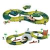 Military Railway Toy Car Track Race Car Track toy set Curved flexible track flash car kids GIFs Educational toys Gifts For Kids