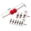10pcs Auto A/C R134A Air Conditioning System Repair Kit Car Air Conditioning Valve Cores with Wrench Remover Installer Tool