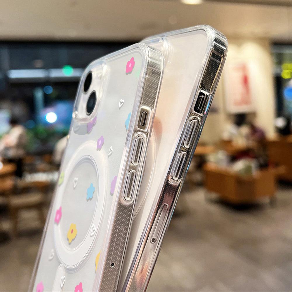 Clear Cute Small Floral Phone Case For Iphone 17 Air 16 15plus 14 13 12 11 Pro Max Transparent Cover Elegant Funda Fashion Shell