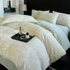 Milk Fleece Four-piece Set, Thickened Carved Fleece, Bed Sheet Quilt Cover, Bed Three-piece Set