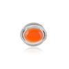 Sterling silver carnelian gemstone ring, designer ring, orange gem jewelry, gift for birthday