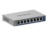 Network Switch - NETGEAR - GS108E - 8 Ports - QoS - Bandwidth Control