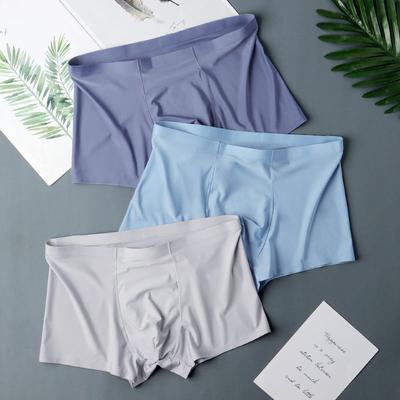 Herrunderkläder i issilke Herrboxershorts Sommar Storlek Andningsbara Antibakteriella Sömlösa Underkläder