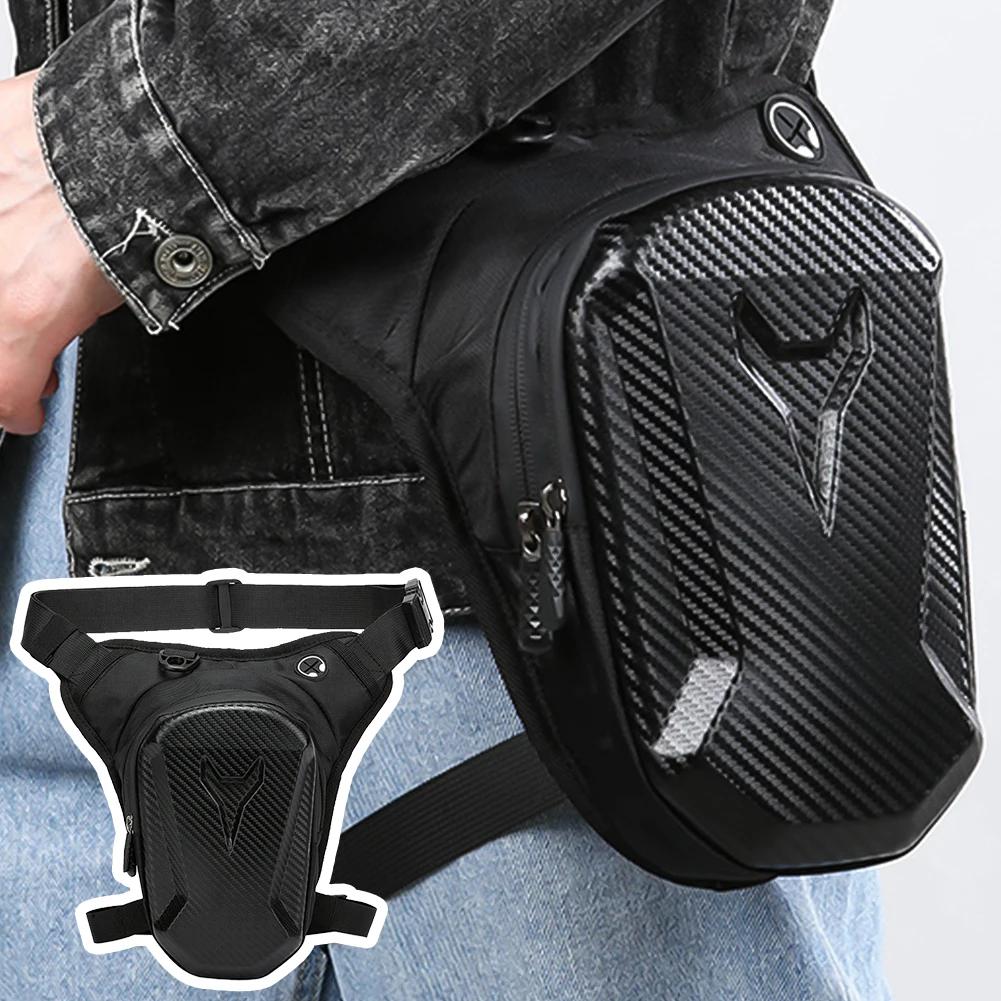 1 Stück Schwarze Motorrad-Beintasche Wasserdichte Fahrer-Hüfttasche Radfahren Fahrrad Crossbody-Tasche Motorradzubehör Männer Aufbewahrungsrucksack