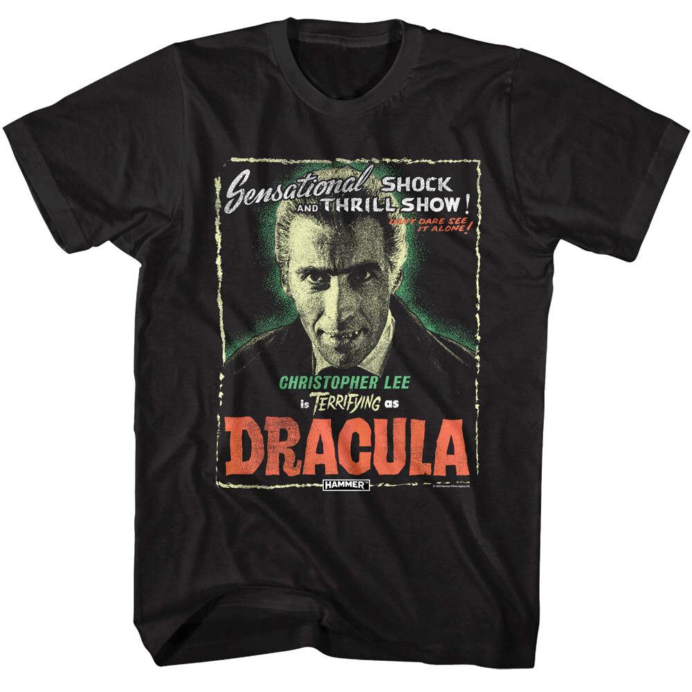Dracula Terrifying Christopher Lee Men T Shirt Vampire Hammer Horror XXXXL