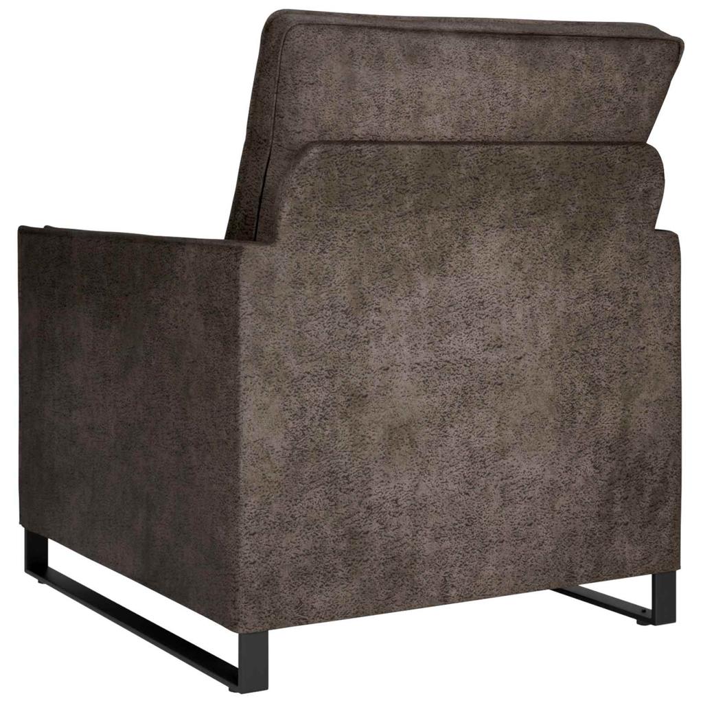 Single Sofa Dark Gray 70 X 81 X 82 Cm Faux Suede