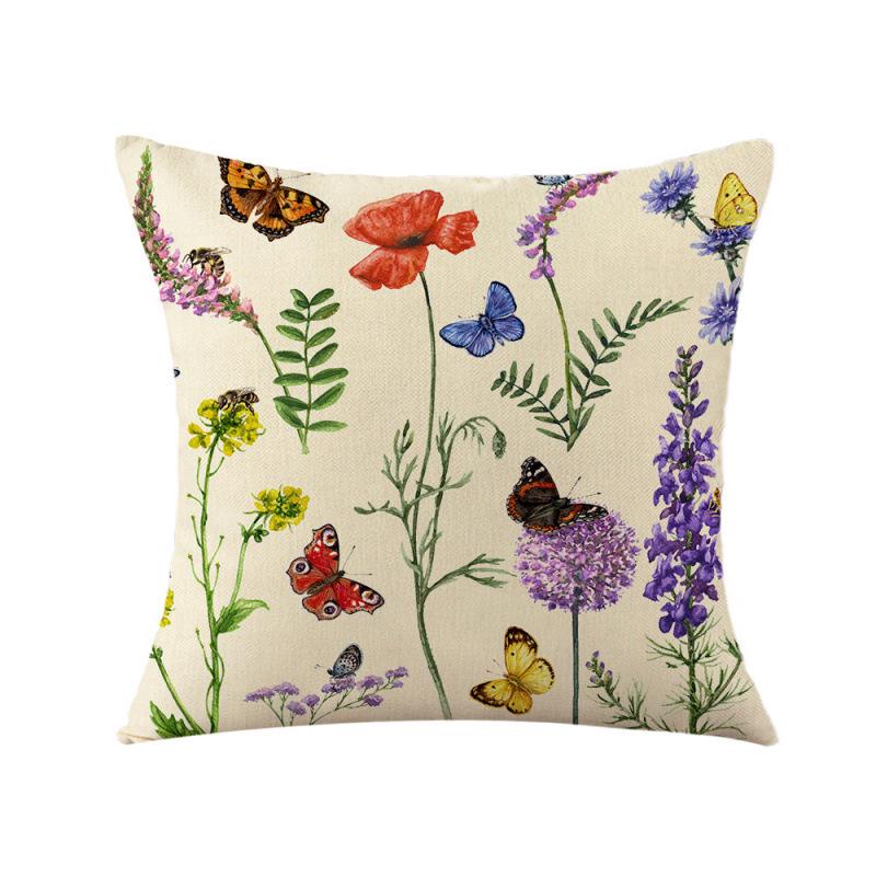 Fresh Plant Throw Pillow - Home Decor Pillowcase for Bedside or Sofa