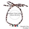 Knitted Colored Rope Necklace, Crystal Heart-shaped Necklace, Fashionable Korean Wave Sparkling Shell Chain Necklace, Women's Fashion Party Gift 25