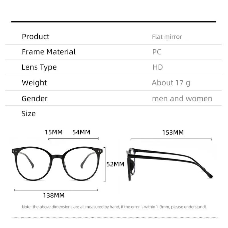 Anti Blue Light Glasses Transparent Resin Lenses Eyewear Big Frame Sunglasses UV400 Women Face Decor Glasses Accessories