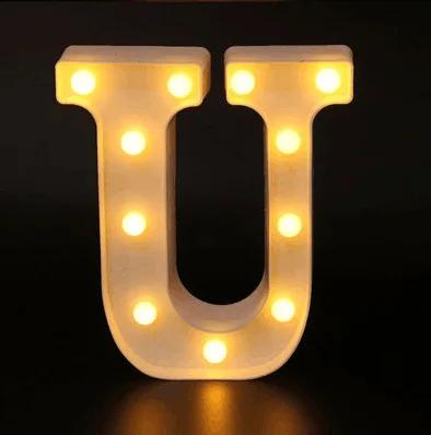 Decorative Letters Alphabet Letter LED Lights Luminous Number Lamp Decoration Battery Night Light Party Baby Bedroom Decoration