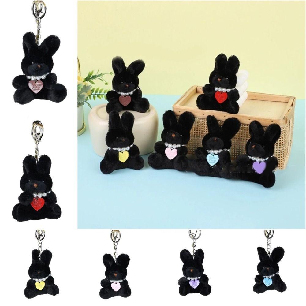 

Plush Stuffed Rabbit Plush Keychain Bat Rabbit Animal Doll Keyring Backpack Decor