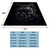1pc Black Cool Owl Printed Blanket Is Stylish, Soft and Warm - Perfect for Couches, Couches, Offices, Beds, Camping and Travel -