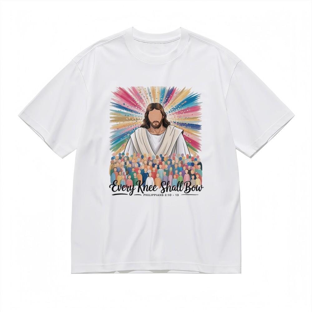 

Women s Trend Comfy Breathable Classic T-Shirt Every Knee Shall Bow Tee 2XL