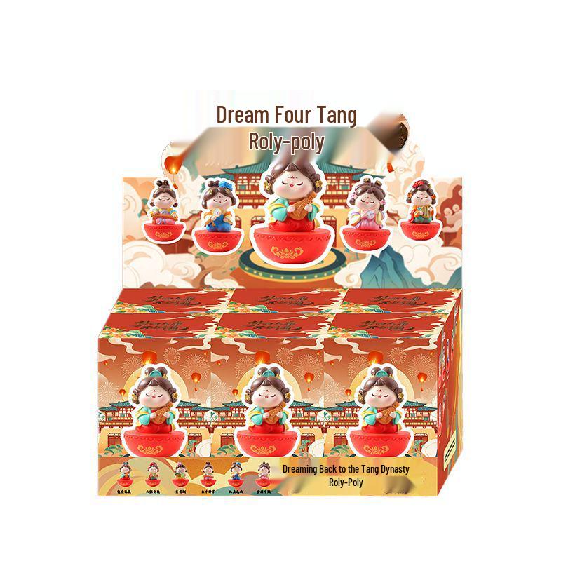 Roly-Poly Tang Dynasty Blind Box: Ancient Style Ornaments & Desktop Toys