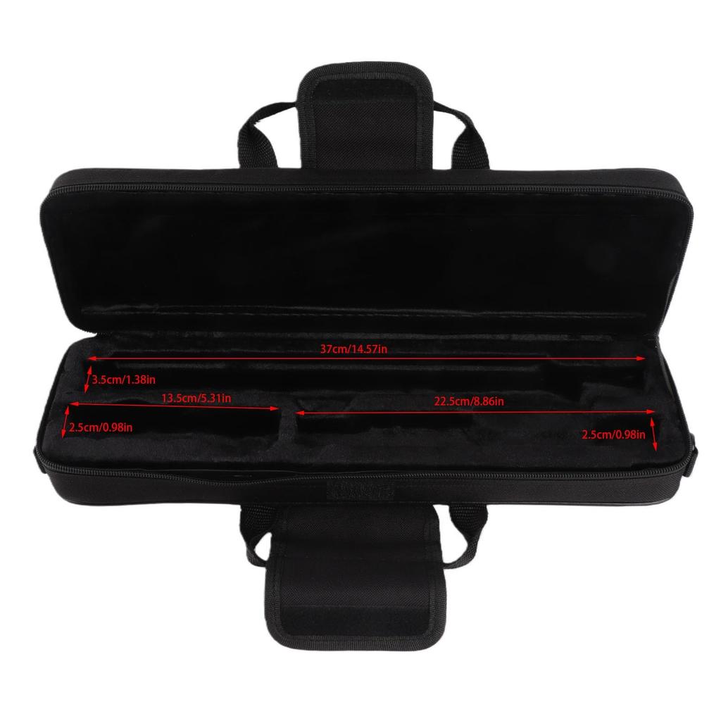 16-hole flute case, water-resistant Oxford cloth, lightweight, portable, durable case, protects your flute and convenient to carry.