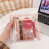 Korean Big Storage Clear PVC Transparent Cosmetic Bag Student Pencil Case Waterproof Lovely Stationery Storage Documents Pouch