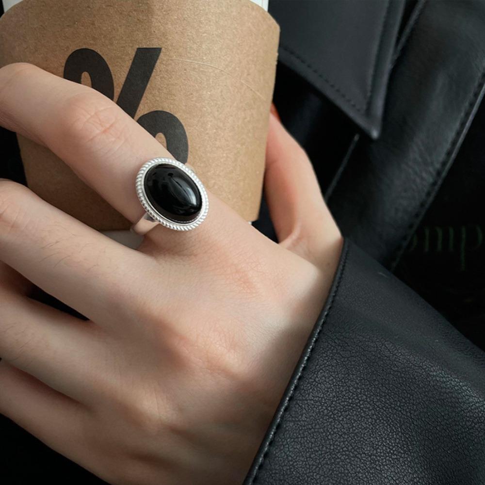 Brushed Plain Ring, Female Niche Light Luxury, High Sense, Irregular Index Finger Ring, Can't Lose Color, Ring Tide