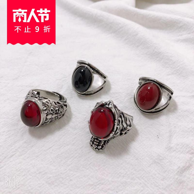 

Властное мужское литое кольцо из сплава в стиле панк-готика