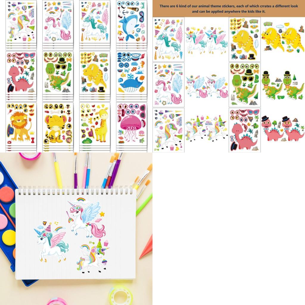 Delightful Cm2409002 Cartoon Animal Interactive Puzzle With Diy Stickers Kids For