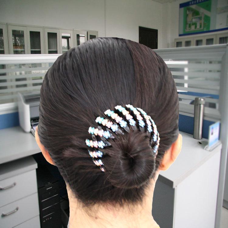 "Elegant Rhinestone Hair Clip & Ponytail Holder - Bird's Nest Design"