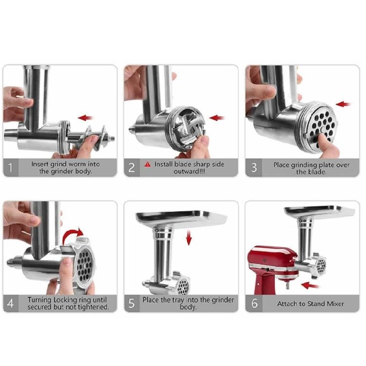 Food Grinder Attachment Slicer And Shredder Meat Stuffer For KitchenAid Stand