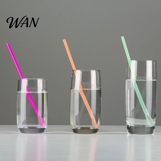 Smoothie Straws With Spoon 50/100Pcs Straw for Smoothie, 2 in 1 Disposable with Spoon, Plastic Slush Milkshake Bubble Tea Pink Orange Yellow Green
