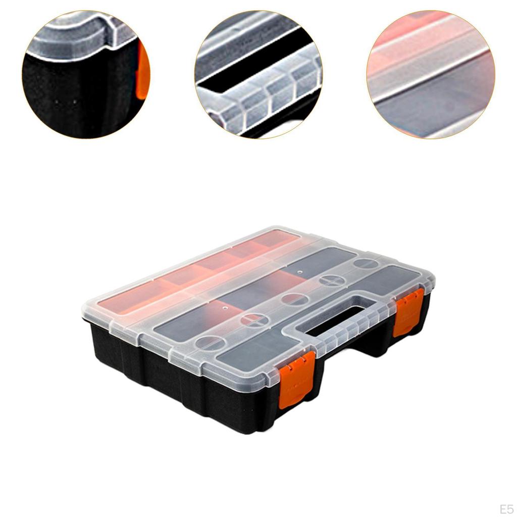 Electronic Components Box Multi Grid Portable Interchangeable Storage for Repair Screws Fastener