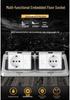 Aluminum Alloy Pop-up Multifunctional Floor Socket with USB and German Standard Network Ports